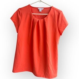 Liz Claiborne Career women's size Large salmon pink stretch  blouse